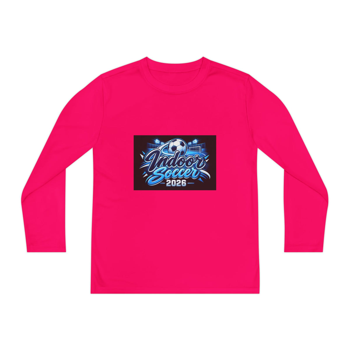 Indoor Soccer 2026 Youth Long Sleeve Tee — Youth Soccer Team Shirt