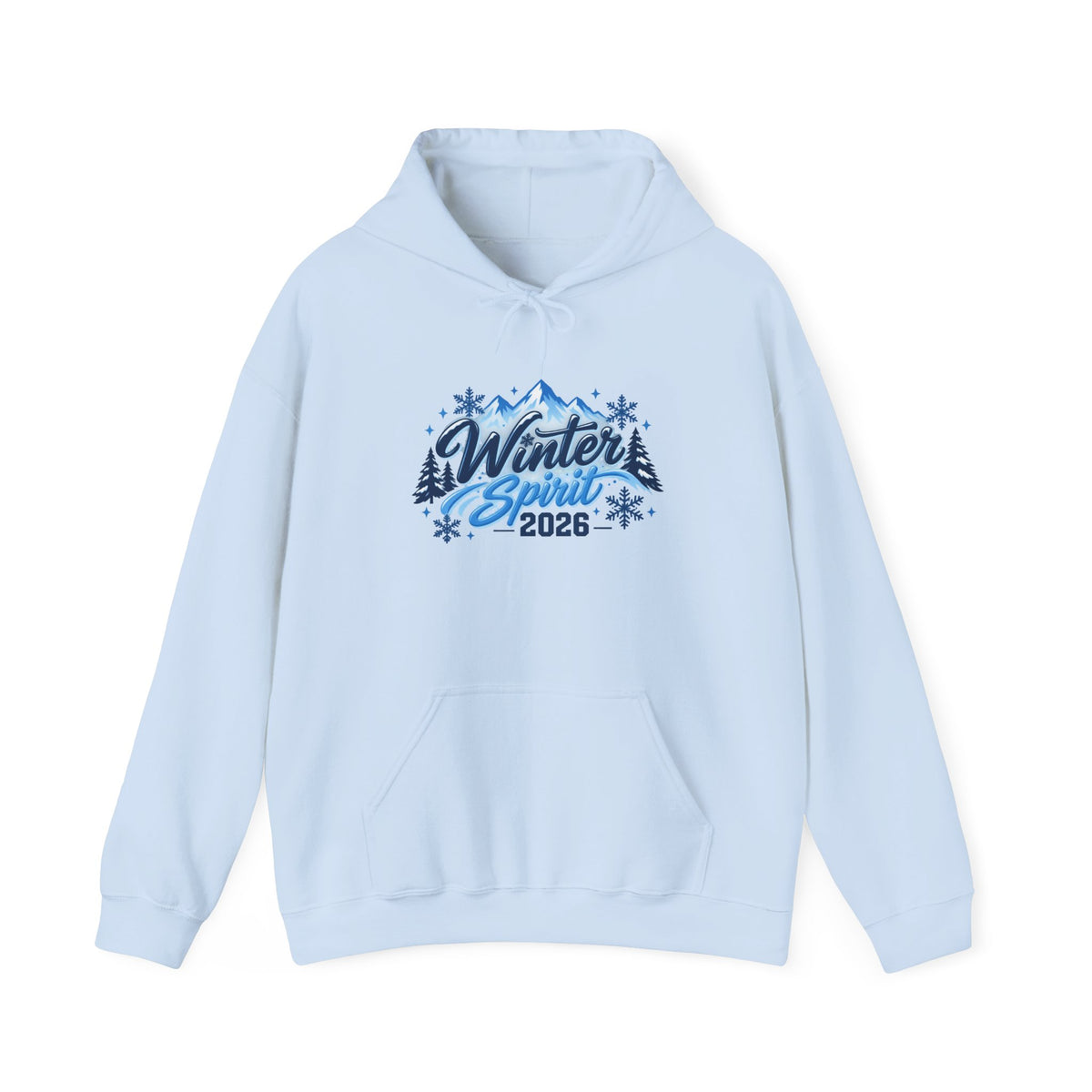 Winter Spirit 2026 Hoodie - Mountain Snowflake Holiday Pullover