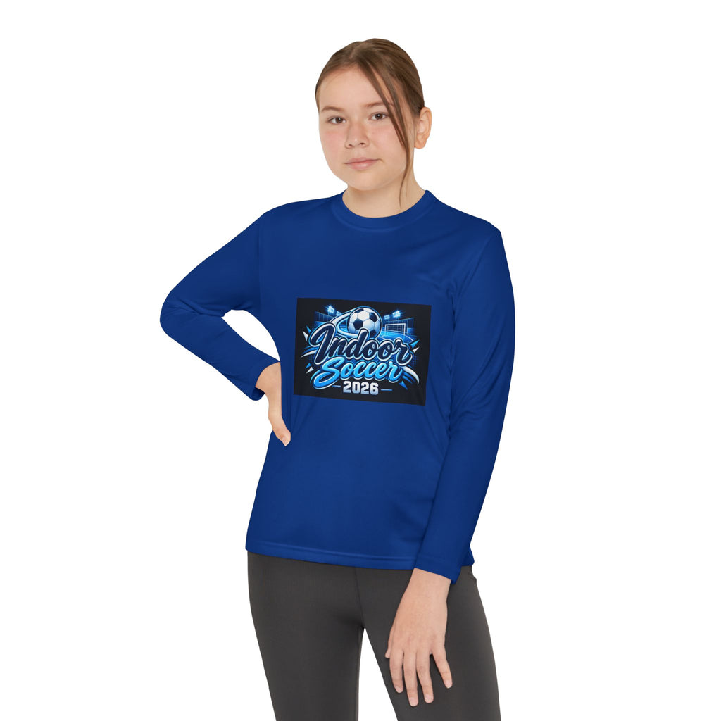 Indoor Soccer 2026 Youth Long Sleeve Tee — Youth Soccer Team Shirt