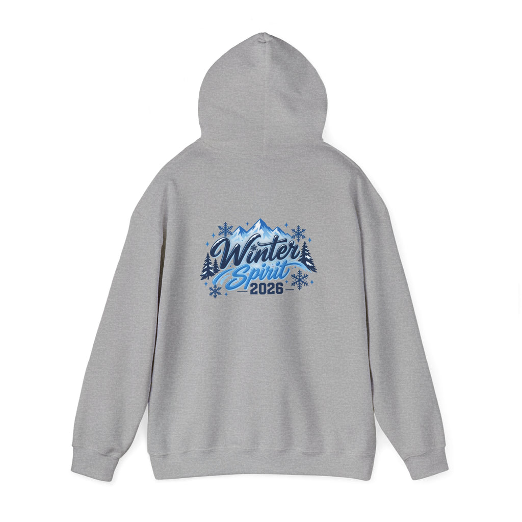 Winter Spirit 2026 Hoodie - Mountain Snowflake Holiday Pullover