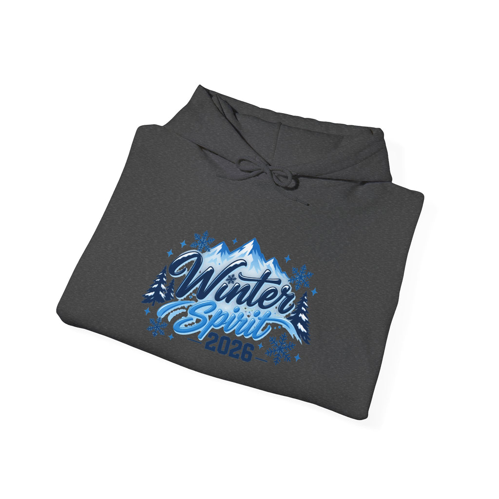 Winter Spirit 2026 Hoodie - Mountain Snowflake Holiday Pullover