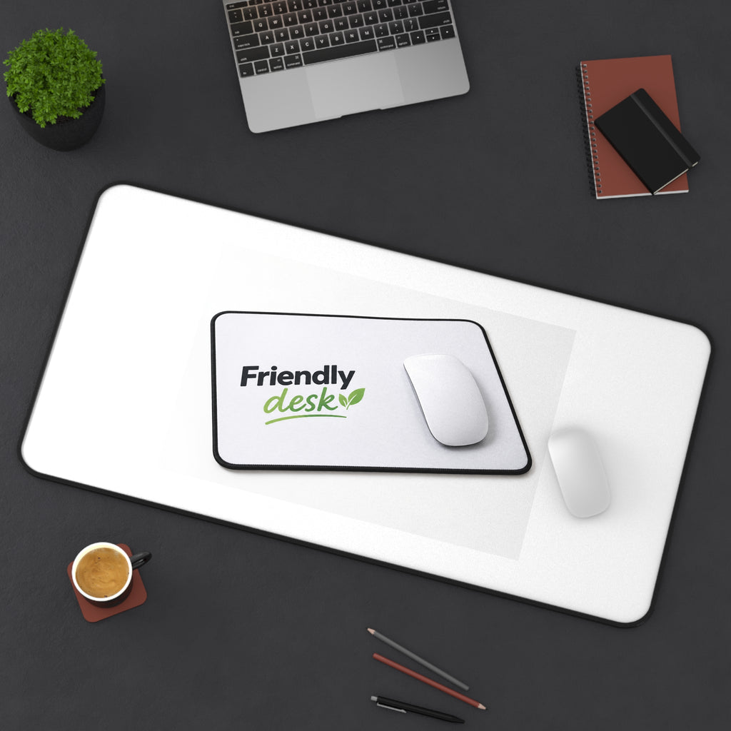Desk Mat — Friendly Desk Logo Mouse Pad for Office & Home