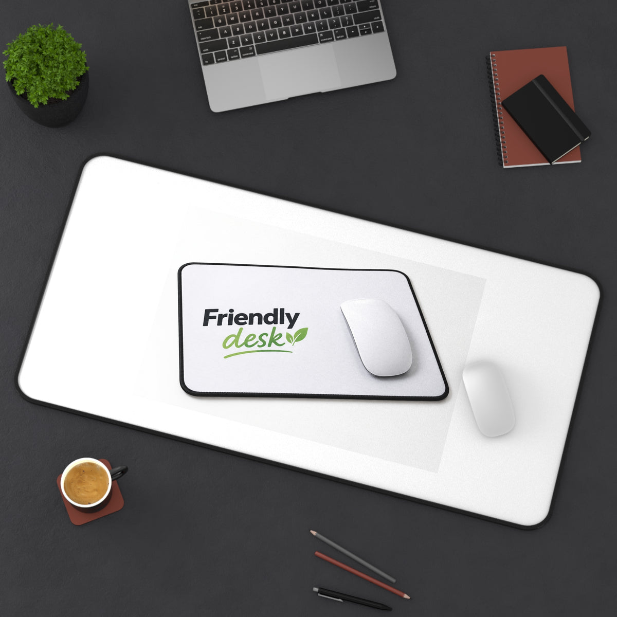 Desk Mat — Friendly Desk Logo Mouse Pad for Office & Home