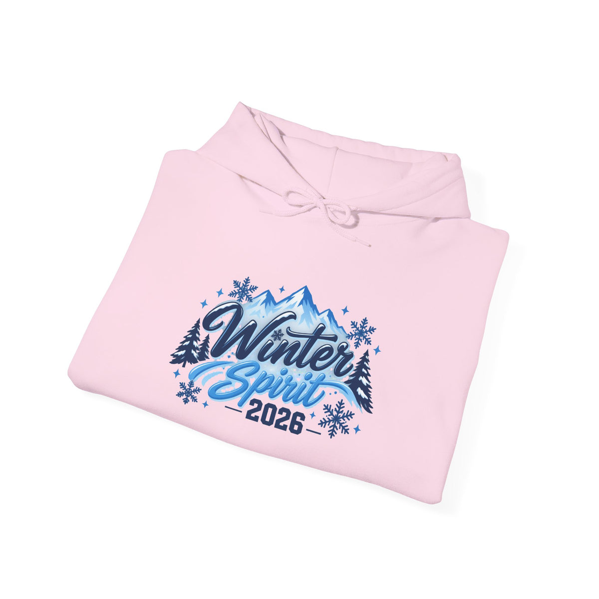 Winter Spirit 2026 Hoodie - Mountain Snowflake Holiday Pullover