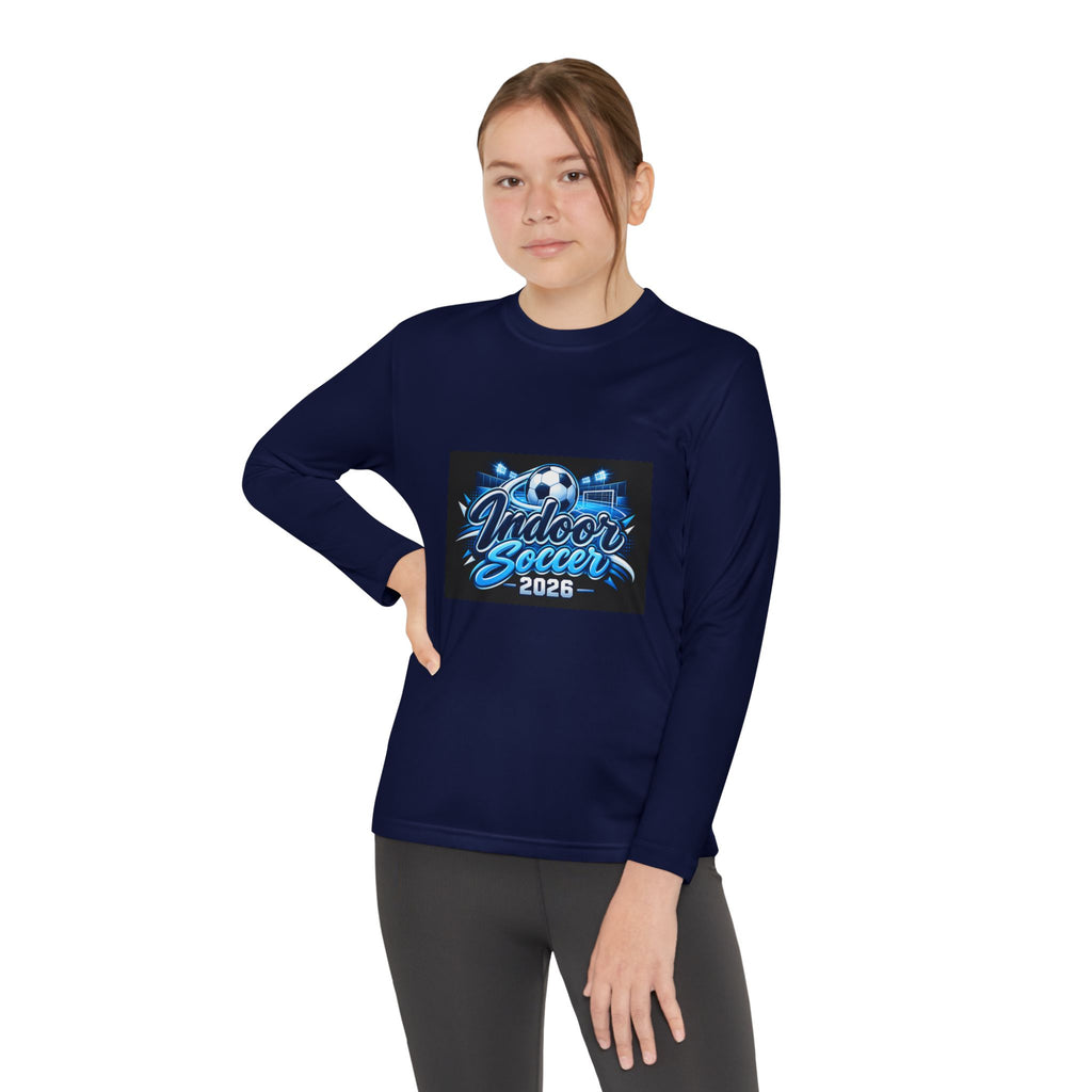 Indoor Soccer 2026 Youth Long Sleeve Tee — Youth Soccer Team Shirt