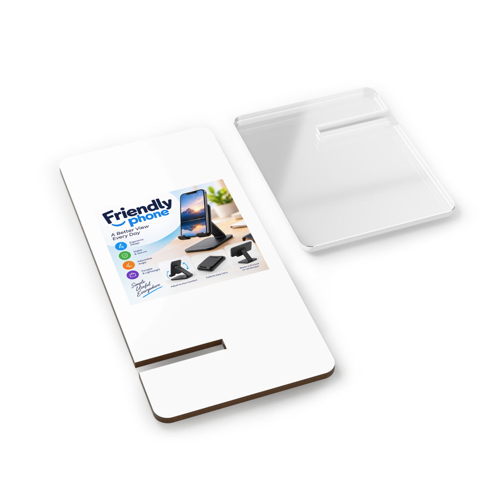 Adjustable Clear Phone Stand — Portable Mobile Display Stand for Smartphones