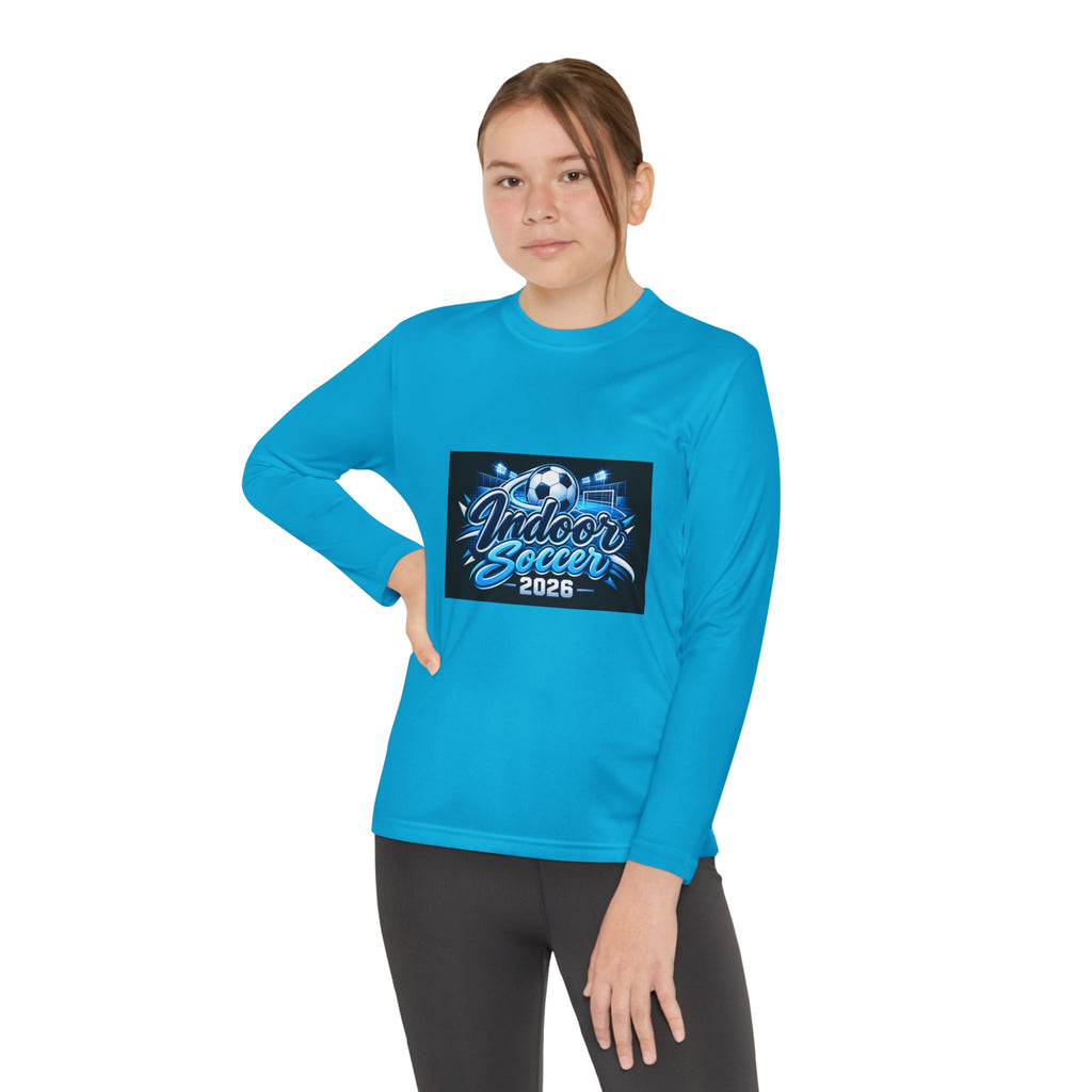 Indoor Soccer 2026 Youth Long Sleeve Tee — Youth Soccer Team Shirt