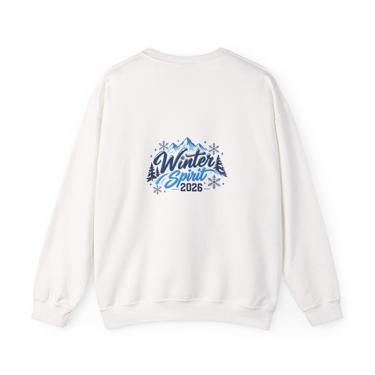 Winter Spirit 2026 Crewneck Sweatshirt — Mountain Snowflakes Ski Season Pullover