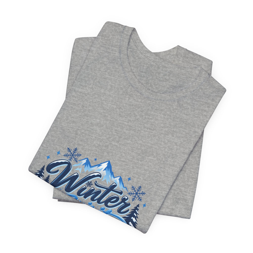 Winter Spirit 2026 T-Shirt — Mountain Snowflakes Holiday Tee