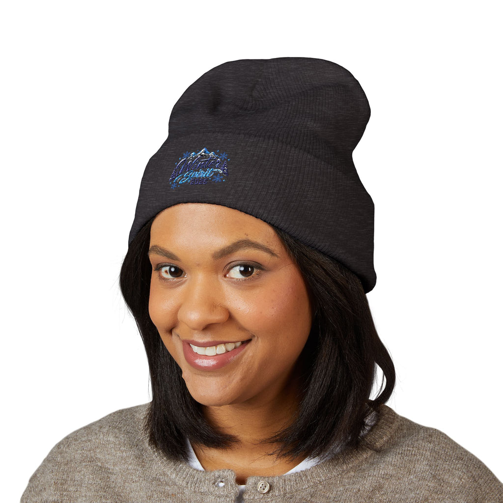 Embroidered 'Winter Camper 2026' Cuffed Beanie – Cozy Outdoor Skiing & Camping Hat