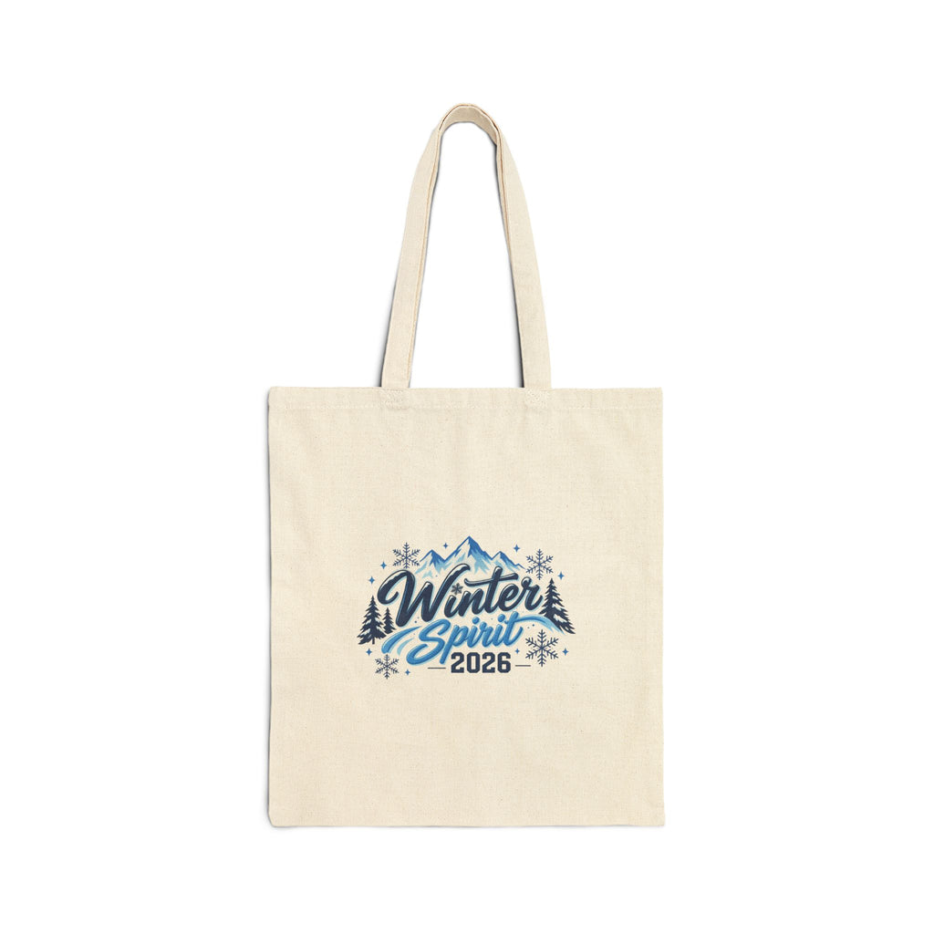 Winter Spirit 2026 Tote Bag — Cotton Canvas Holiday Market Tote