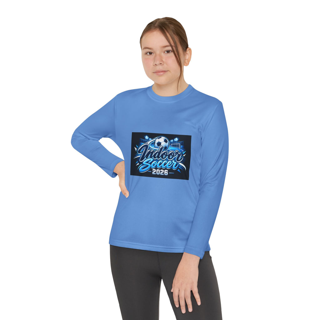 Indoor Soccer 2026 Youth Long Sleeve Tee — Youth Soccer Team Shirt