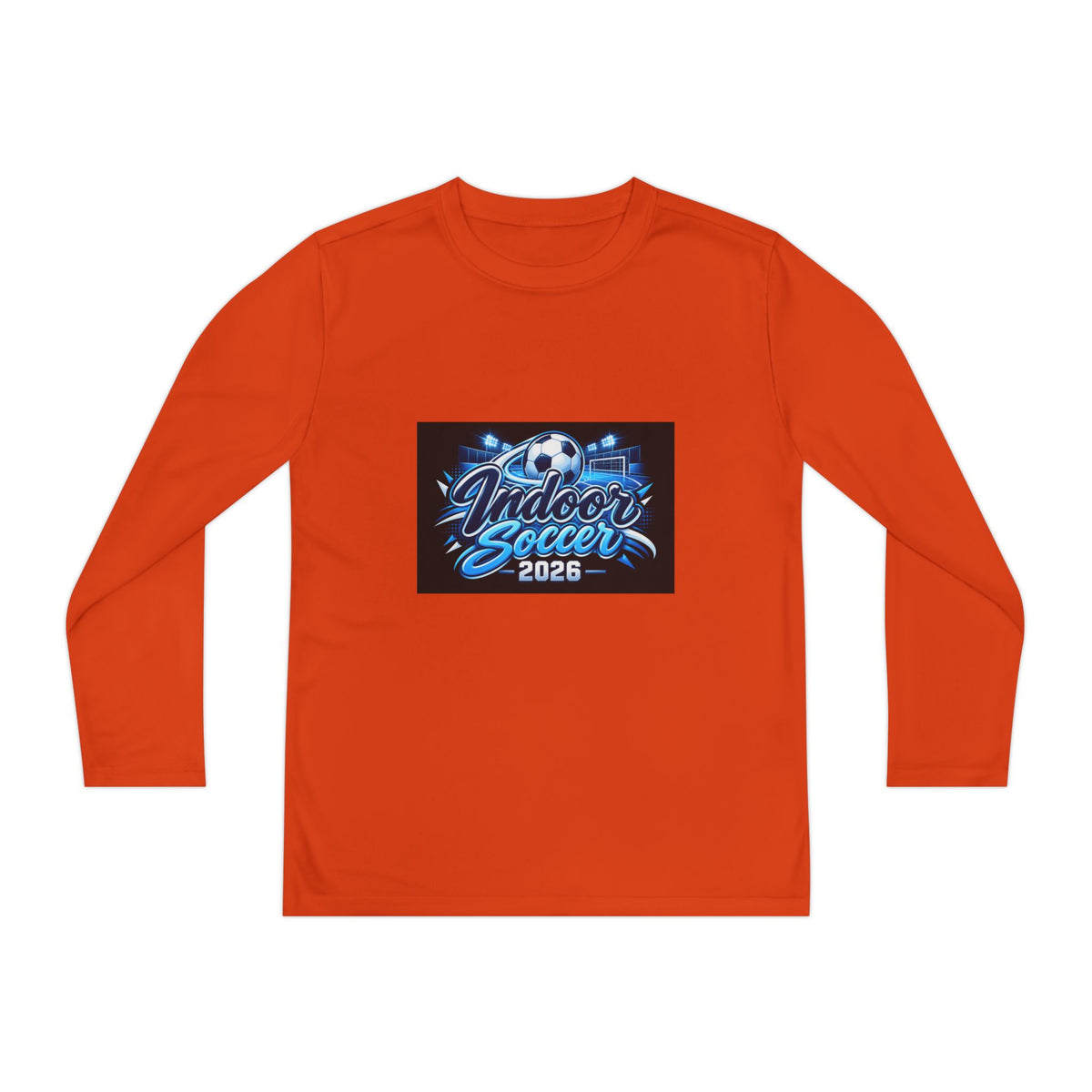 Indoor Soccer 2026 Youth Long Sleeve Tee — Youth Soccer Team Shirt