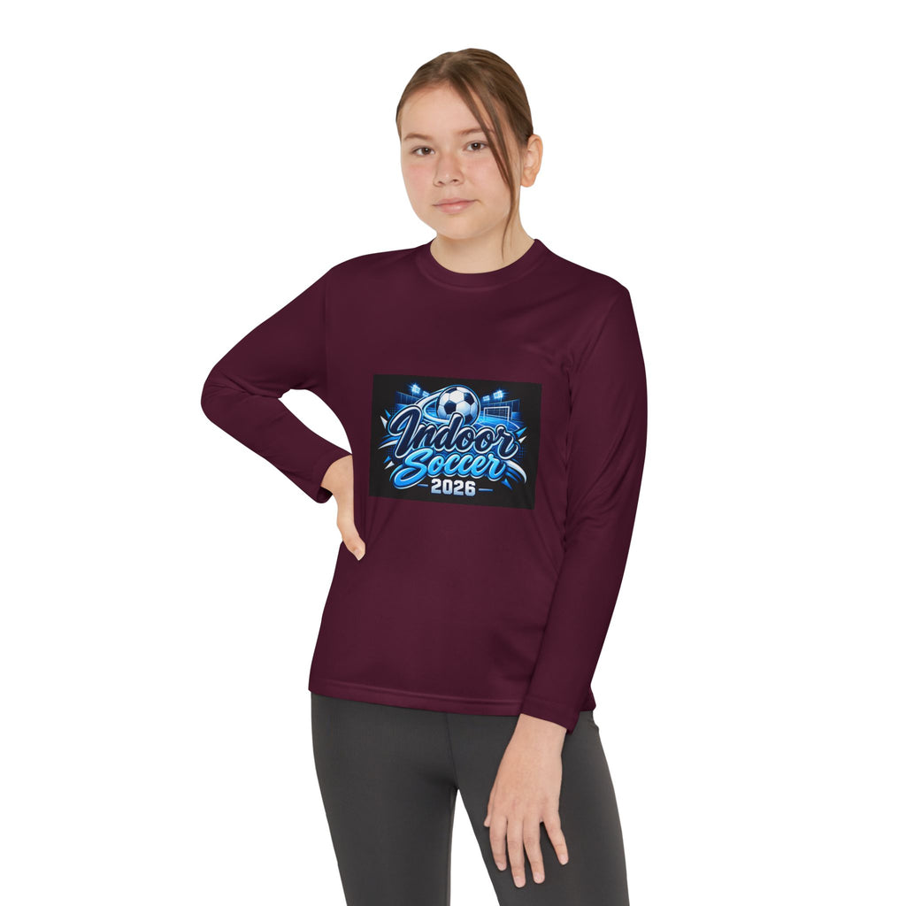 Indoor Soccer 2026 Youth Long Sleeve Tee — Youth Soccer Team Shirt