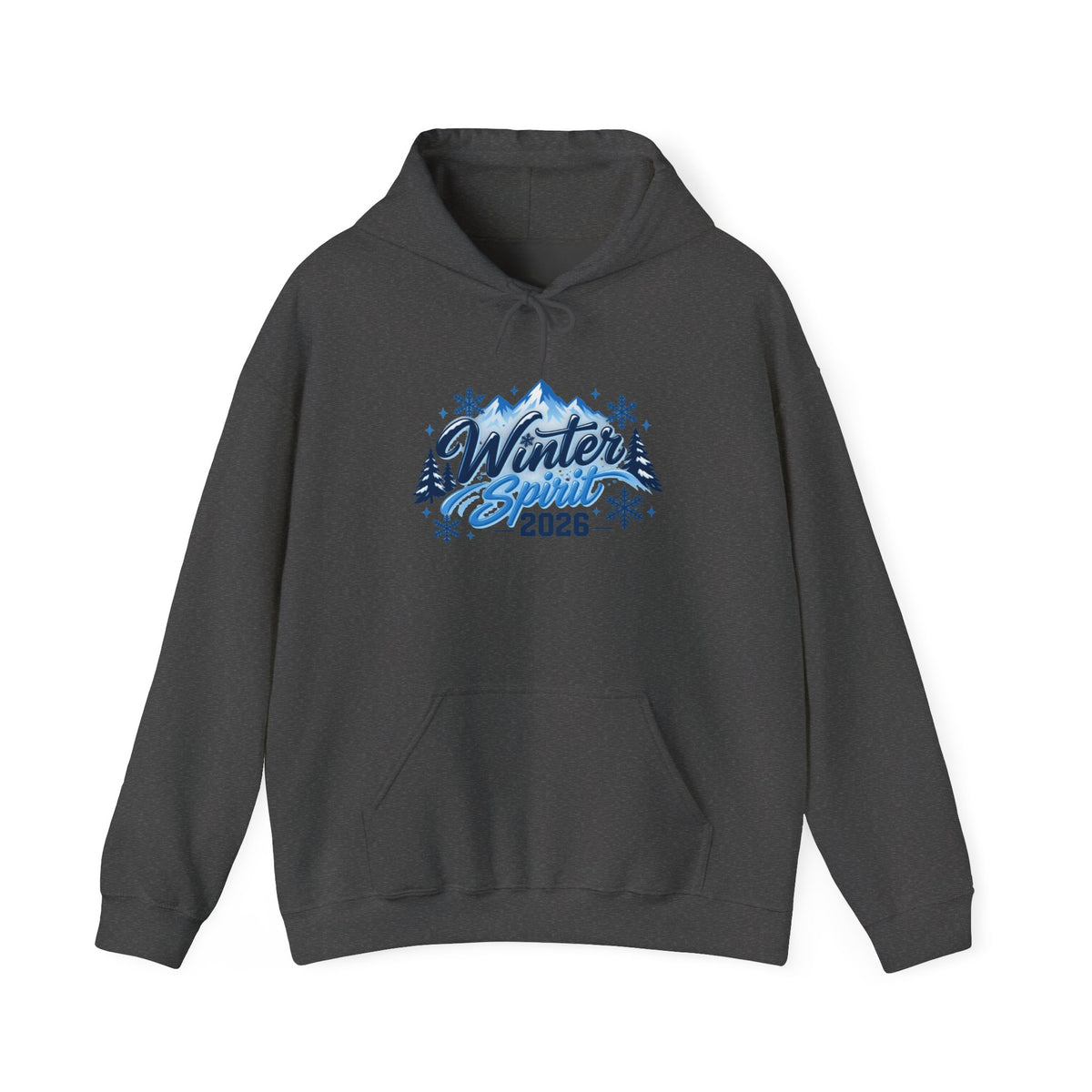 Winter Spirit 2026 Hoodie - Mountain Snowflake Holiday Pullover