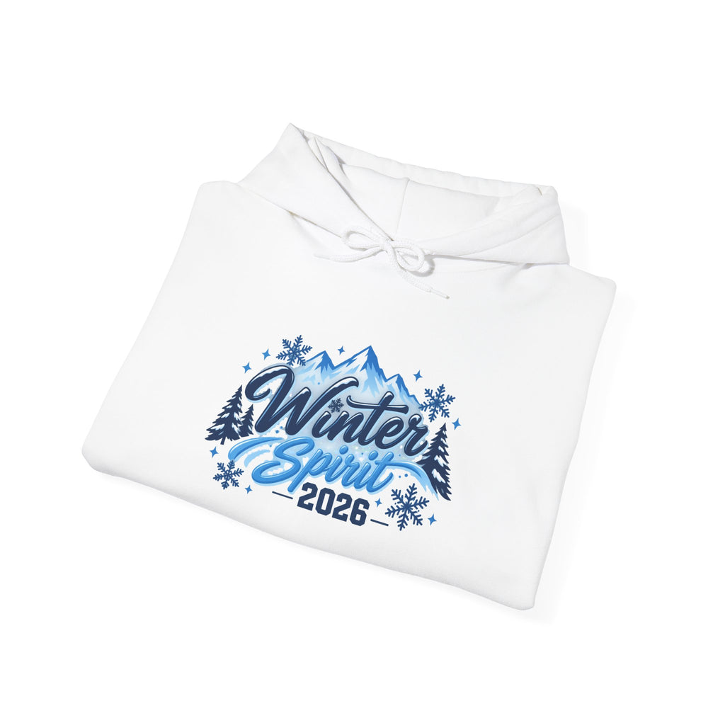 Winter Spirit 2026 Hoodie - Mountain Snowflake Holiday Pullover