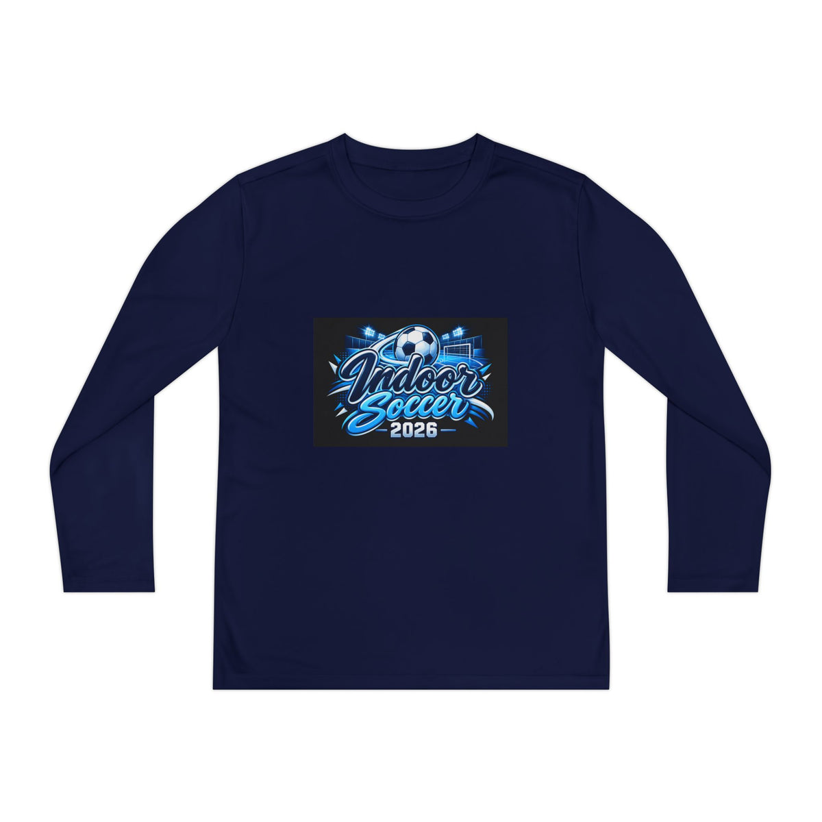 Indoor Soccer 2026 Youth Long Sleeve Tee — Youth Soccer Team Shirt