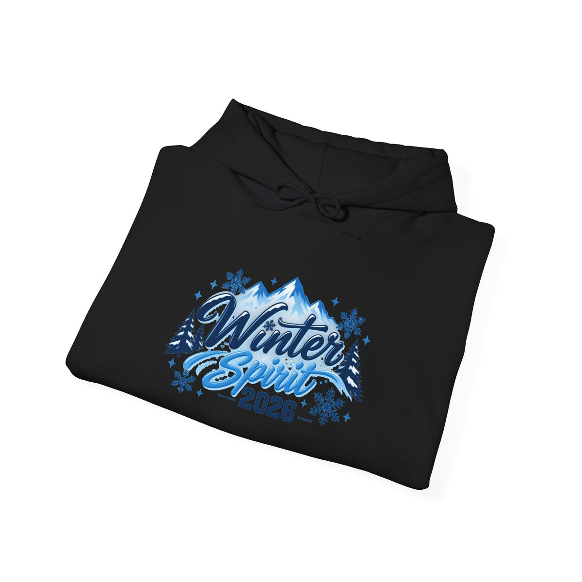 Winter Spirit 2026 Hoodie - Mountain Snowflake Holiday Pullover