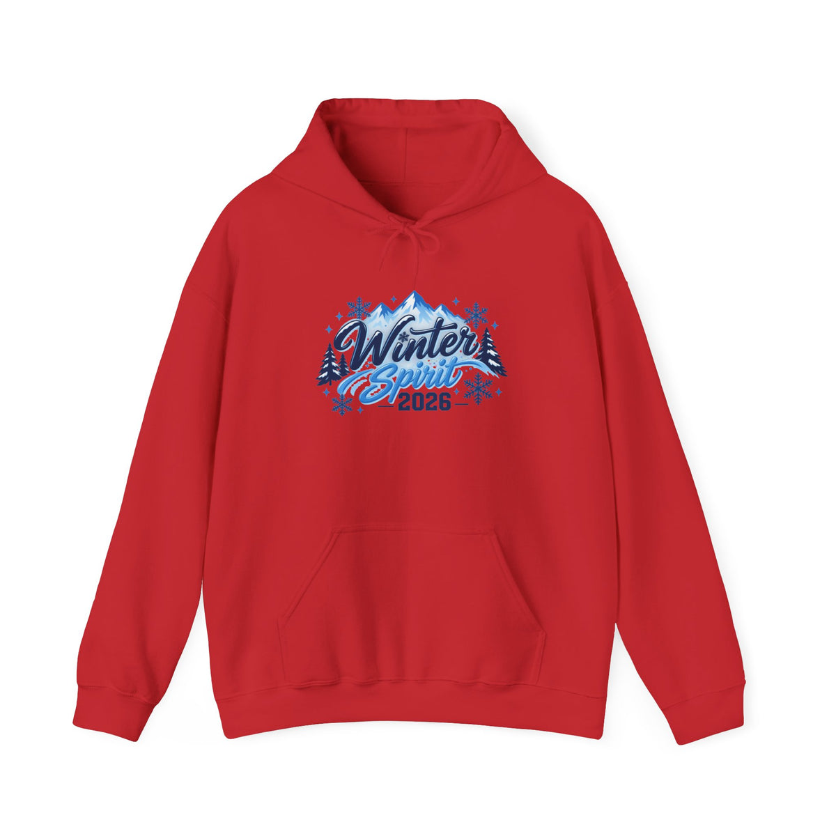 Winter Spirit 2026 Hoodie - Mountain Snowflake Holiday Pullover