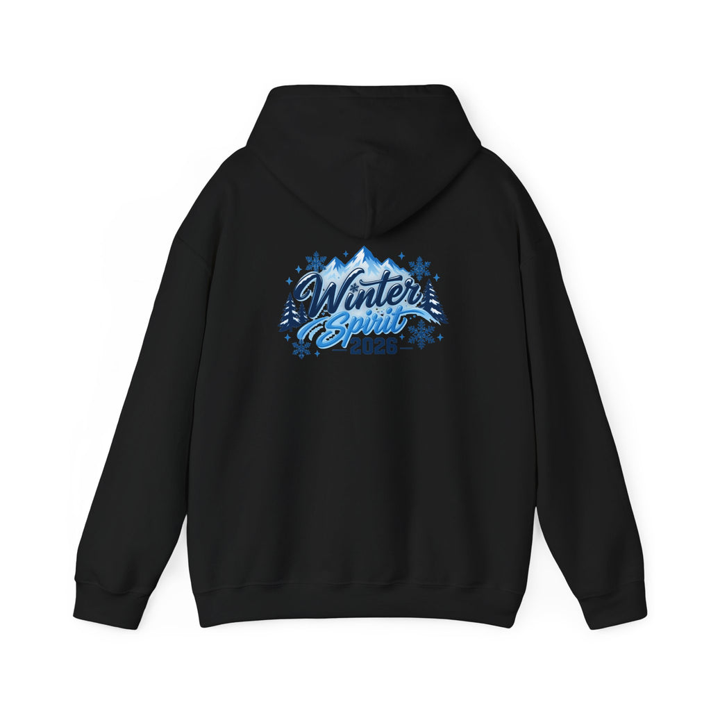 Winter Spirit 2026 Hoodie - Mountain Snowflake Holiday Pullover