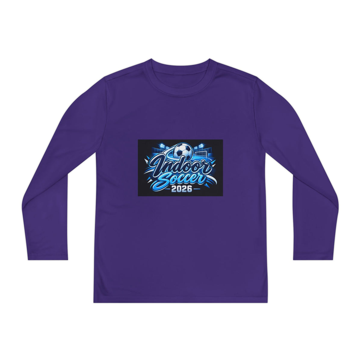 Indoor Soccer 2026 Youth Long Sleeve Tee — Youth Soccer Team Shirt