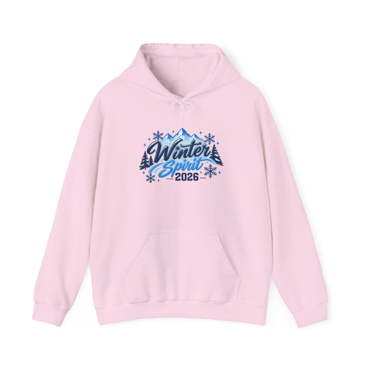 Winter Spirit 2026 Hoodie - Mountain Snowflake Holiday Pullover