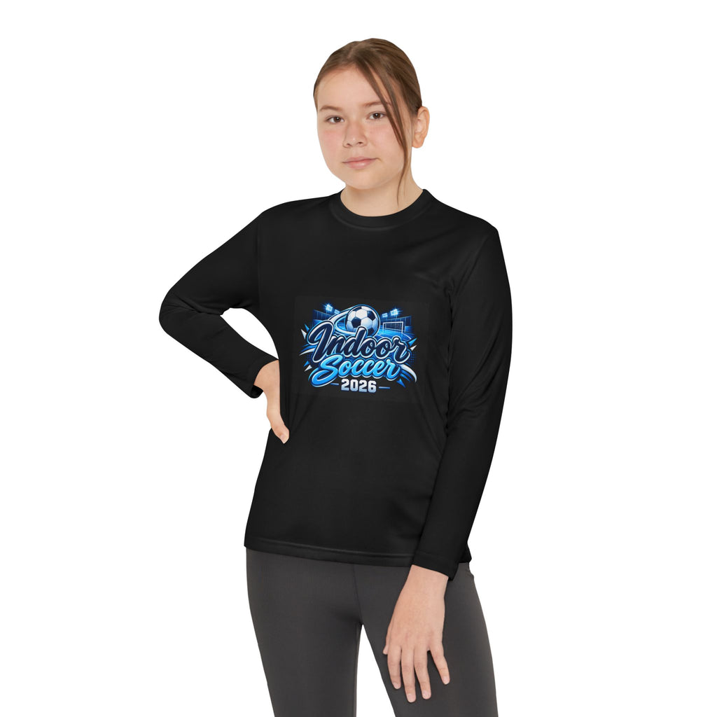 Indoor Soccer 2026 Youth Long Sleeve Tee — Youth Soccer Team Shirt