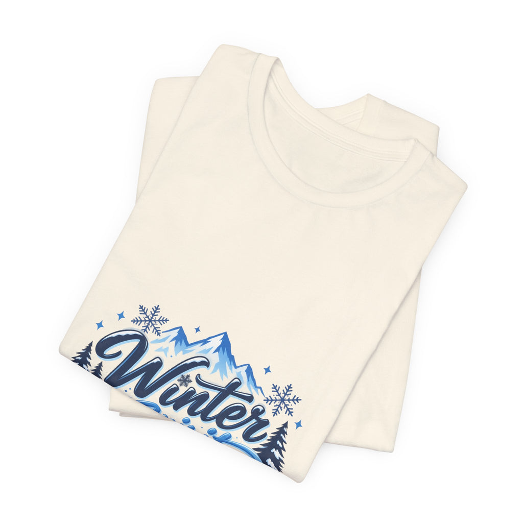 Winter Spirit 2026 T-Shirt — Mountain Snowflakes Holiday Tee