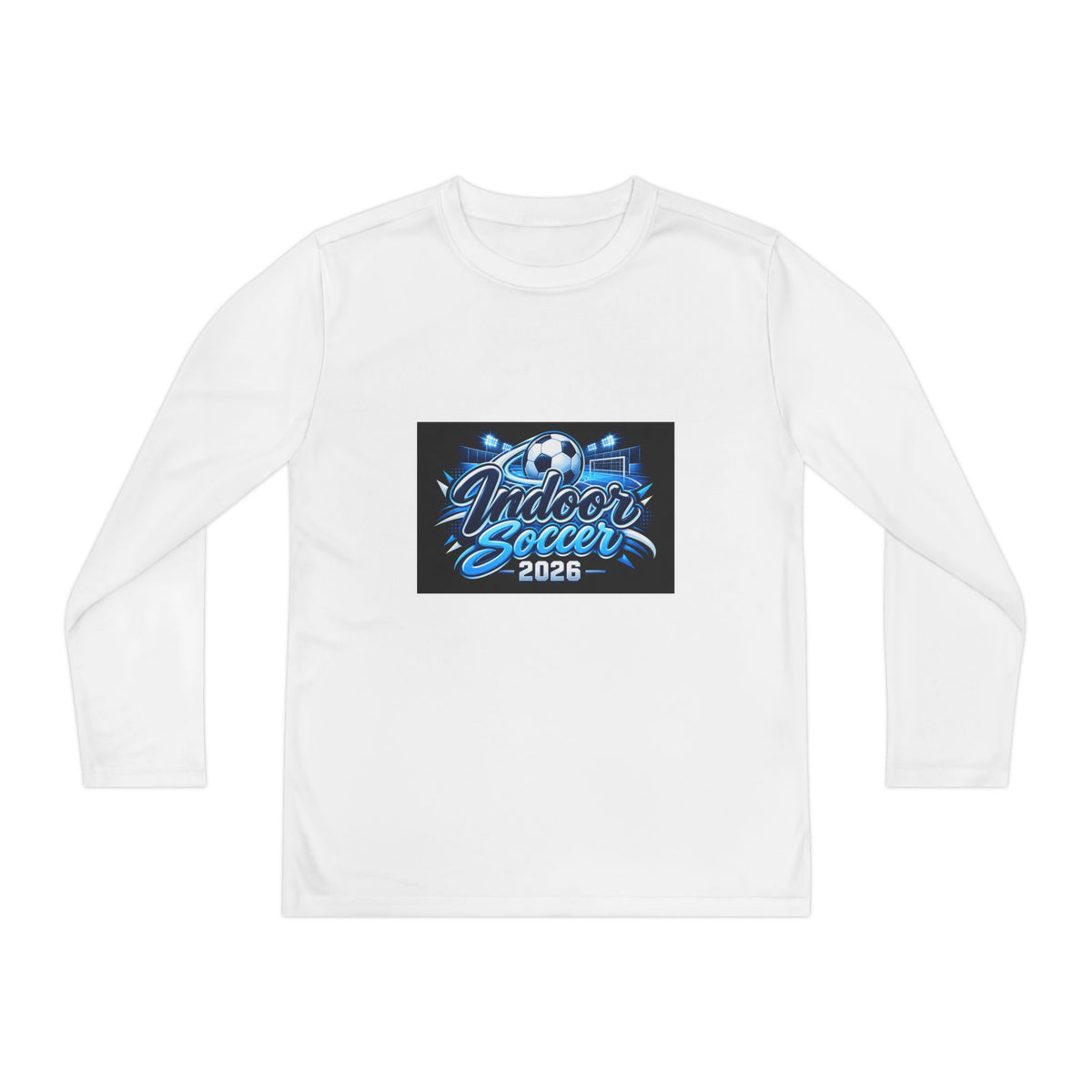 Indoor Soccer 2026 Youth Long Sleeve Tee — Youth Soccer Team Shirt