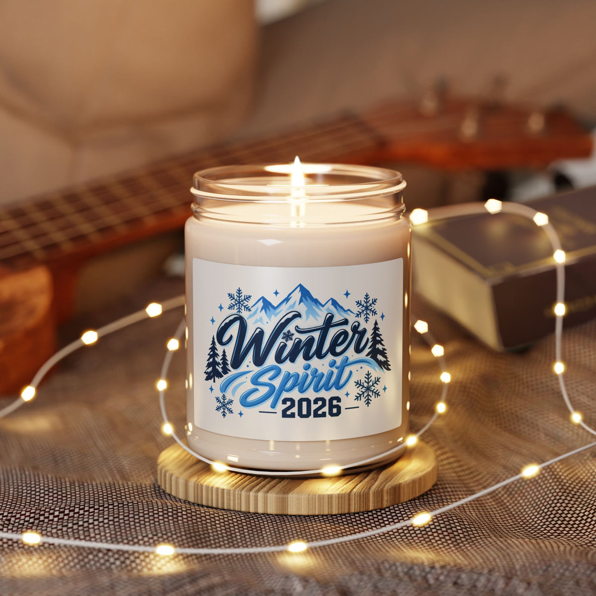 Winter Spirit 2026 Scented Soy Candle – 9oz Holiday Pine & Fresh Snow Jar