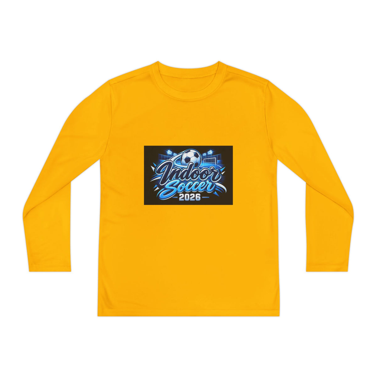 Indoor Soccer 2026 Youth Long Sleeve Tee — Youth Soccer Team Shirt
