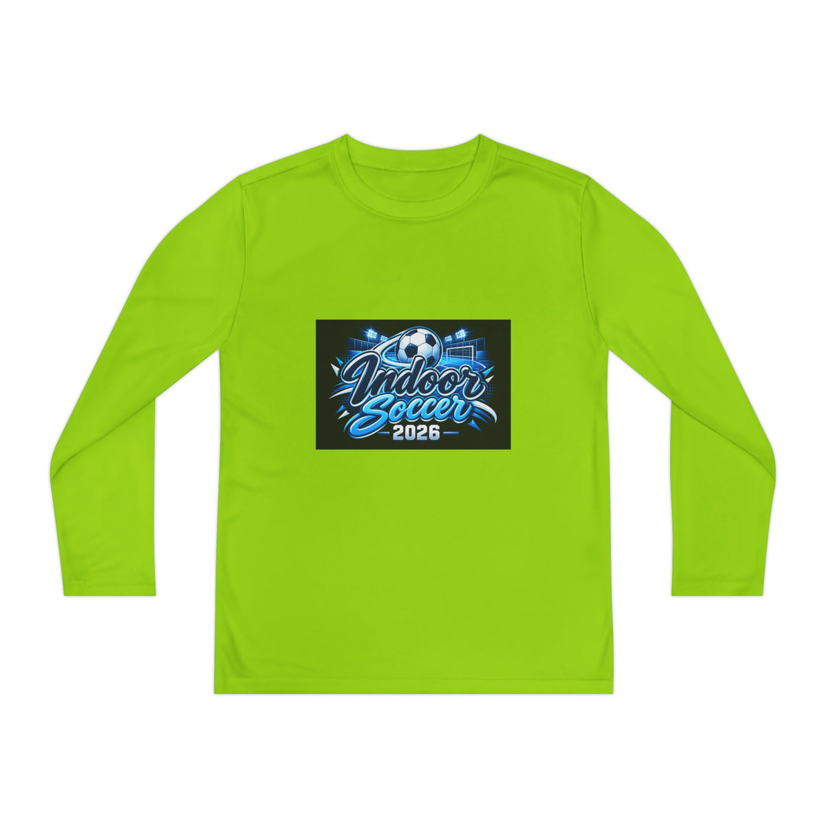 Indoor Soccer 2026 Youth Long Sleeve Tee — Youth Soccer Team Shirt