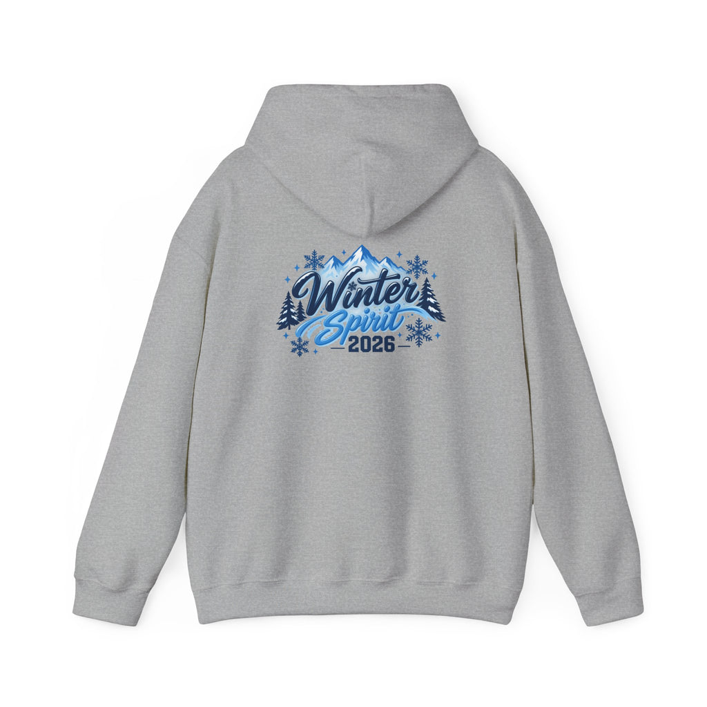 Winter Spirit 2026 Hoodie - Mountain Snowflake Holiday Pullover