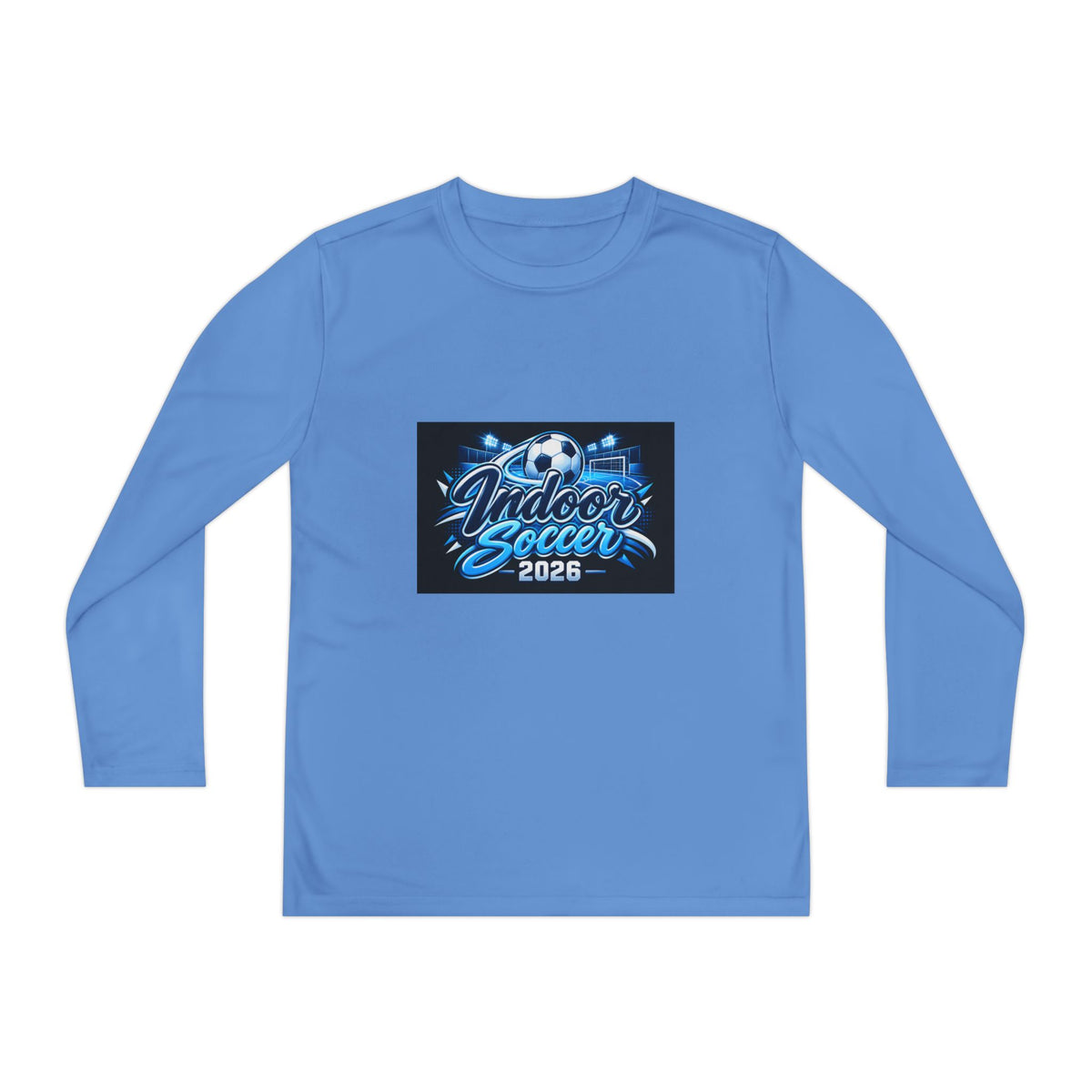 Indoor Soccer 2026 Youth Long Sleeve Tee — Youth Soccer Team Shirt