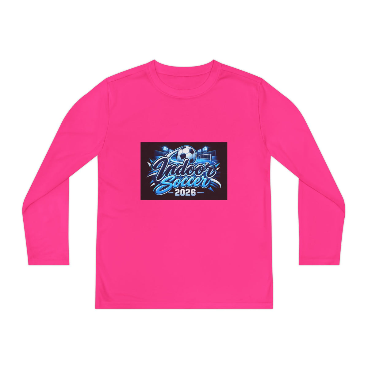 Indoor Soccer 2026 Youth Long Sleeve Tee — Youth Soccer Team Shirt