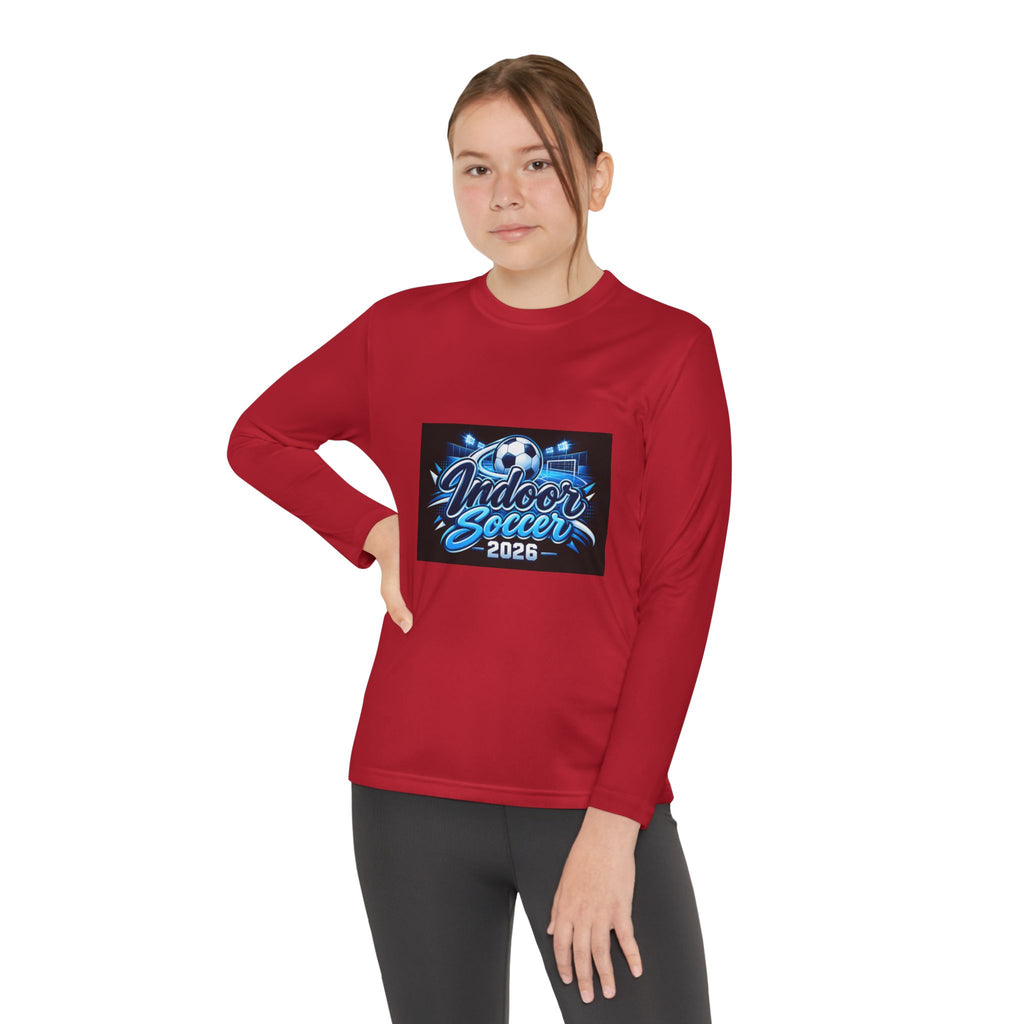 Indoor Soccer 2026 Youth Long Sleeve Tee — Youth Soccer Team Shirt