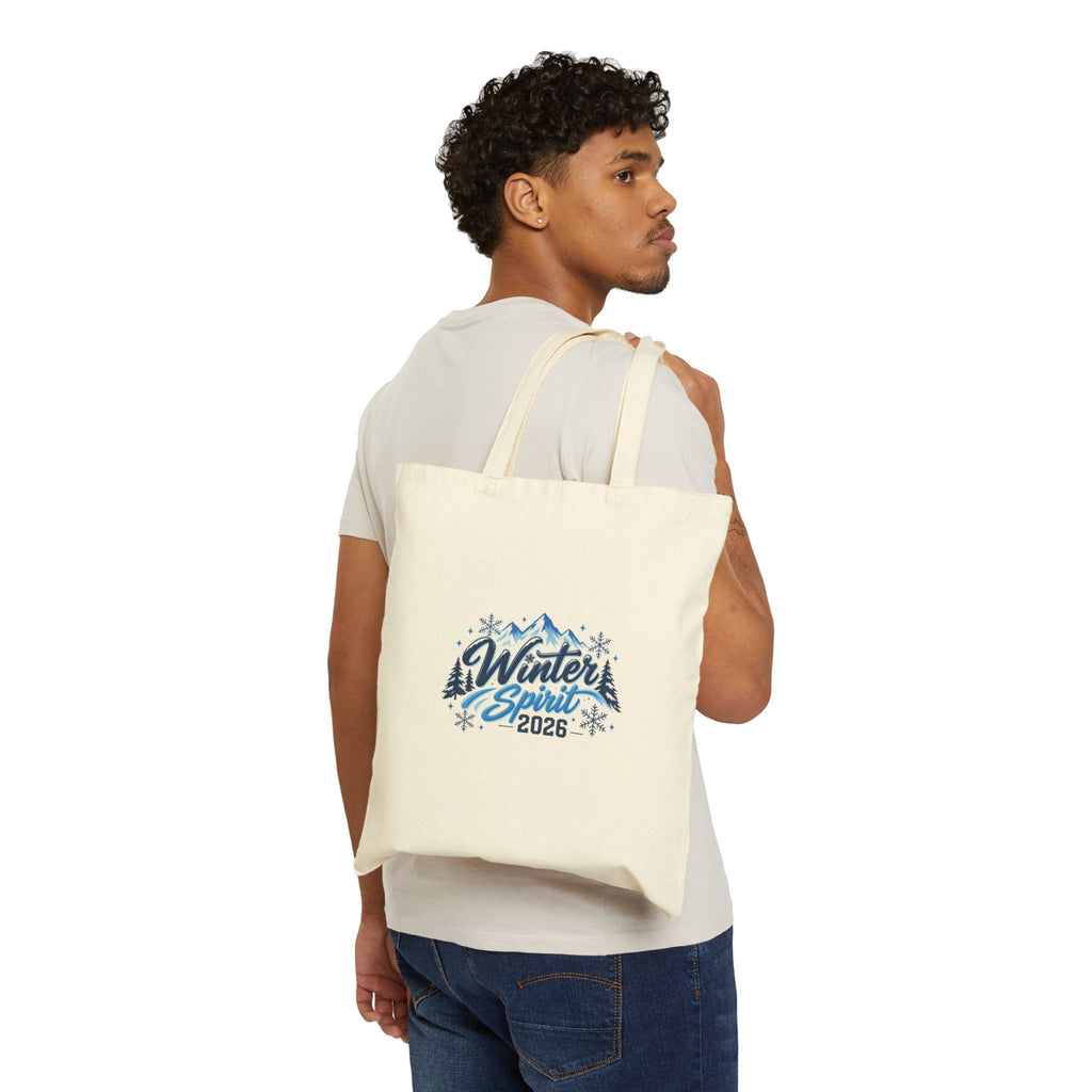 Winter Spirit 2026 Tote Bag — Cotton Canvas Holiday Market Tote