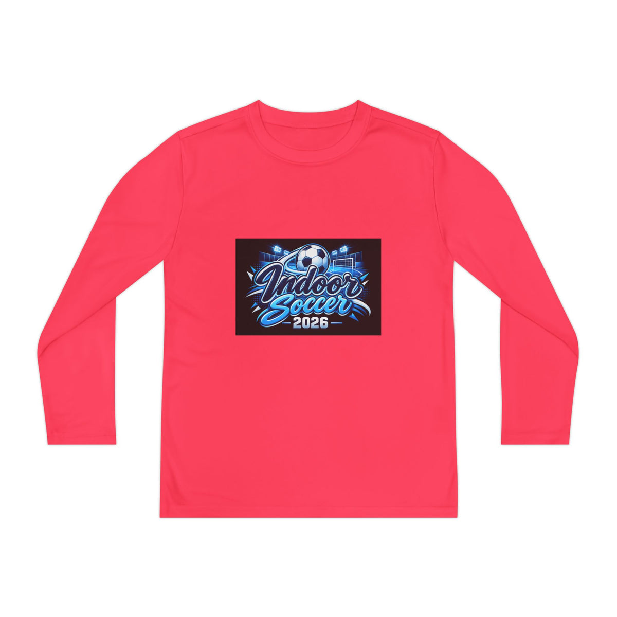 Indoor Soccer 2026 Youth Long Sleeve Tee — Youth Soccer Team Shirt