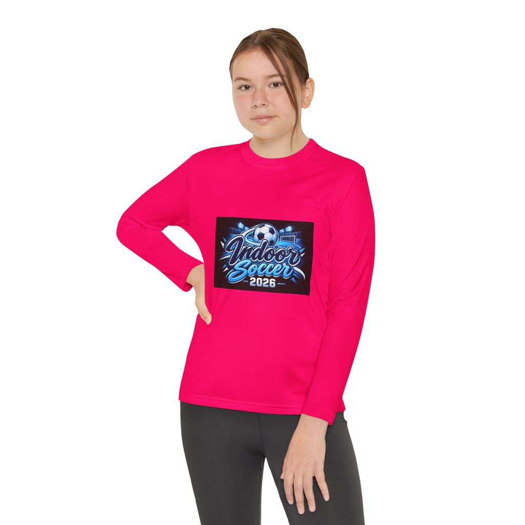 Indoor Soccer 2026 Youth Long Sleeve Tee — Youth Soccer Team Shirt