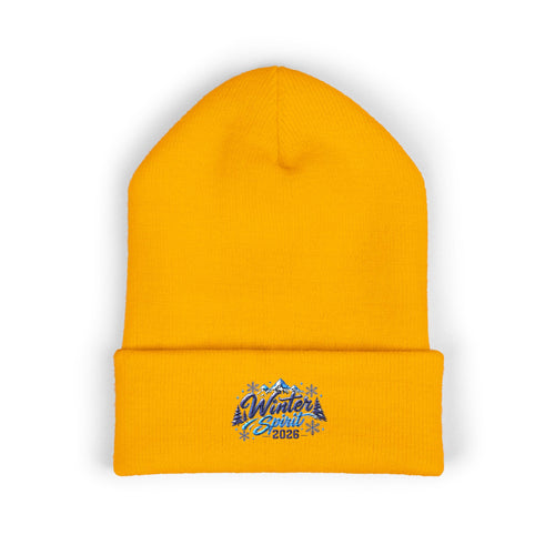 Embroidered 'Winter Camper 2026' Cuffed Beanie – Cozy Outdoor Skiing & Camping Hat