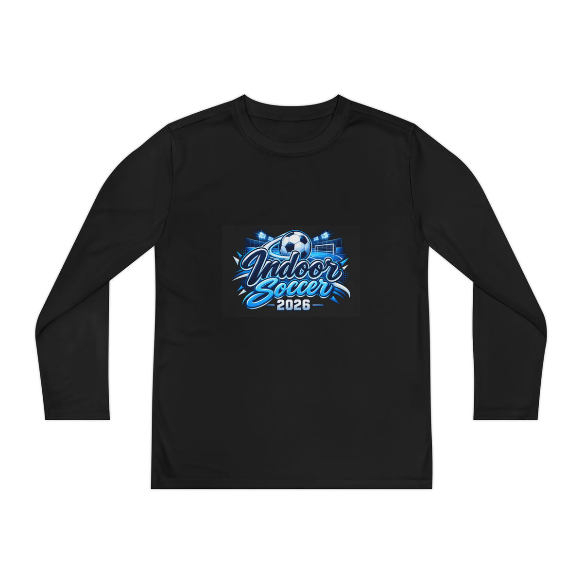 Indoor Soccer 2026 Youth Long Sleeve Tee — Youth Soccer Team Shirt