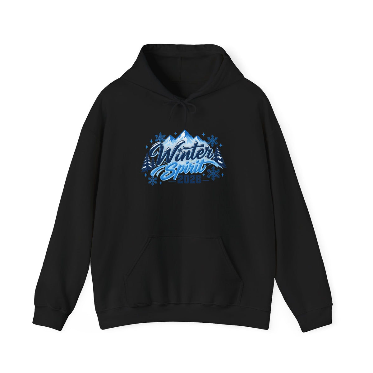 Winter Spirit 2026 Hoodie - Mountain Snowflake Holiday Pullover